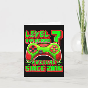 Carte 7 Déverrouillé Awesome 2016 jeu vidéo 7e anniversa