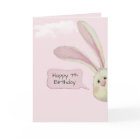 7ème anniversaire Bunny sur rose