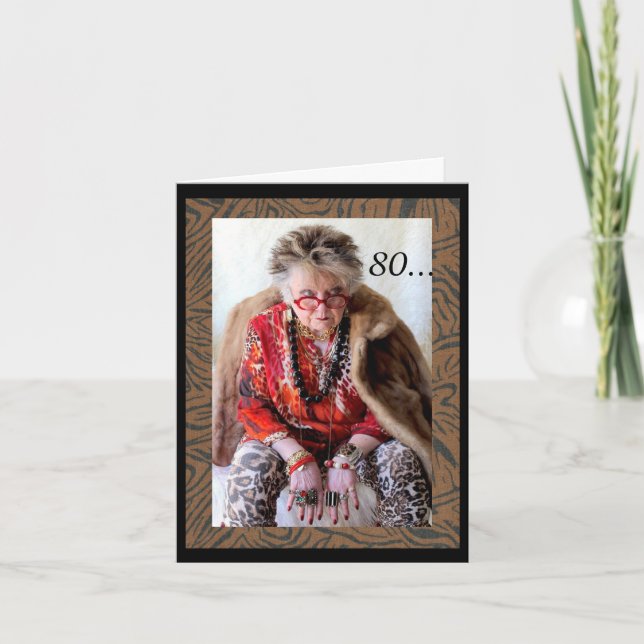 Carte 80 anniversaire drôle (Devant)