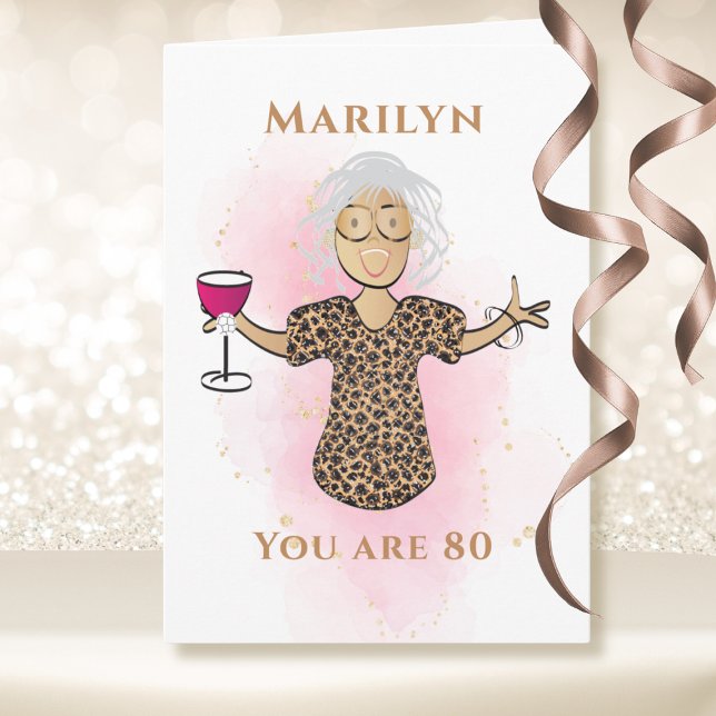 Carte 80 et fabuleux Afro-Américain 80e anniversaire (Créateur téléchargé)