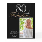 80 et fabuleux Elegant Black 80th Birthday Photo