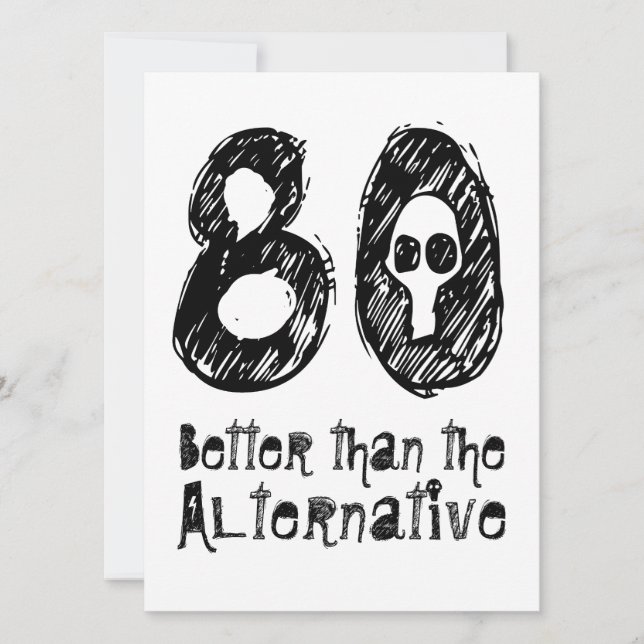 Carte 80 Meilleure que l'alternative 80e anniversaire dr (Devant)