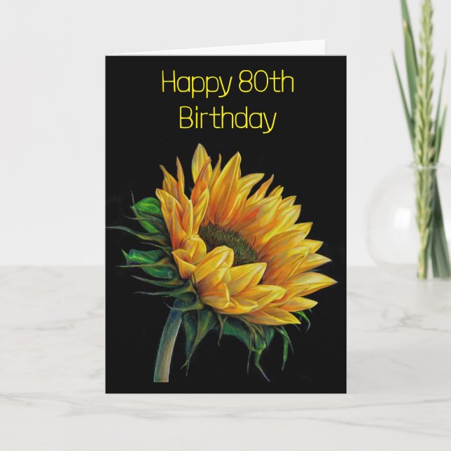 Carte **80e ANNIVERSAIRE** avec BEAU SOUFFRE (Devant)