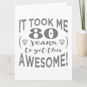 Carte 80e anniversaire Awesome