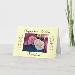 Carte 80e anniversaire de grand-mère