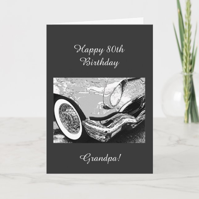 Carte 80e anniversaire de grand-père (Devant)
