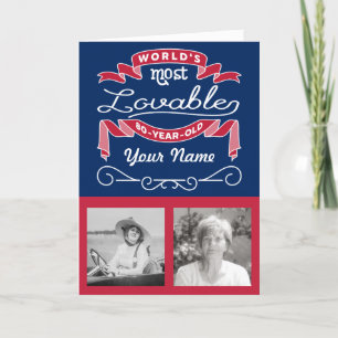 Carte 80e anniversaire du monde le plus adorable 80 ans