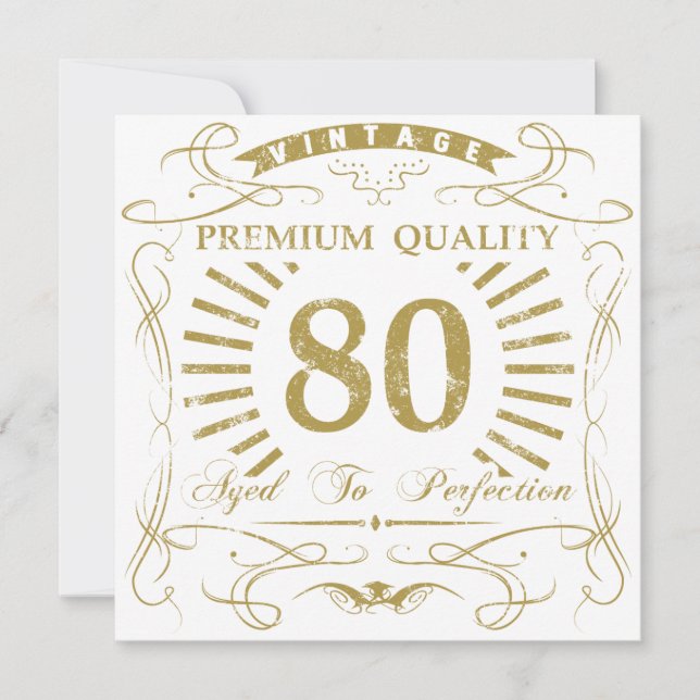 Carte 80e anniversaire Gag cadeau (Devant)