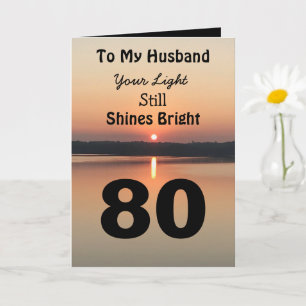 Carte 80e anniversaire Mari toujours brillant