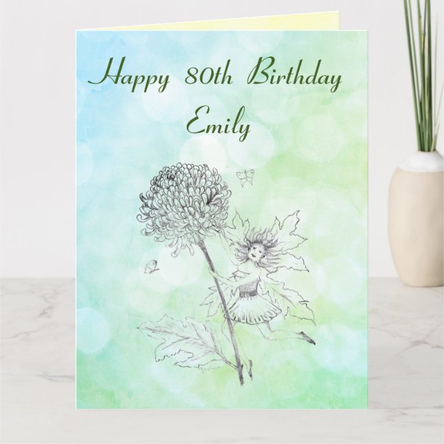 Carte 80e anniversaire personnalisé (Devant)