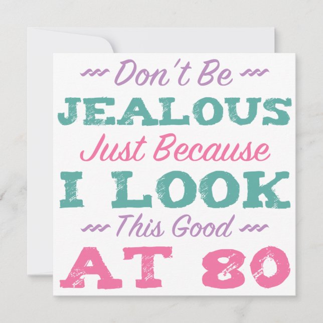 Carte 80e anniversaire pour les femmes (Devant)