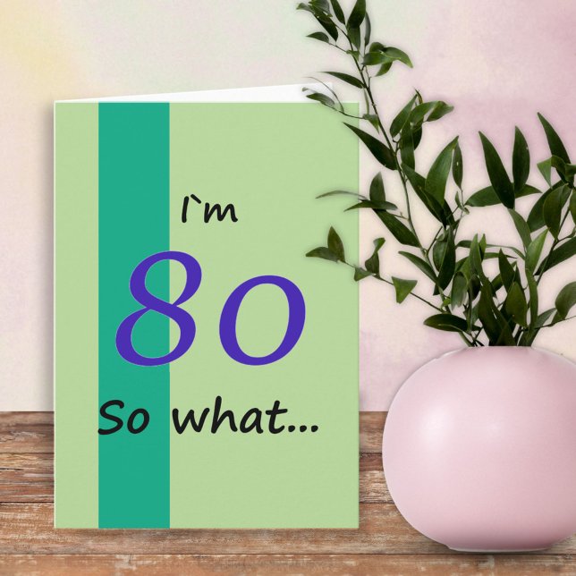 Carte 80e anniversaire pour lui drôle Motivation (Créateur téléchargé)