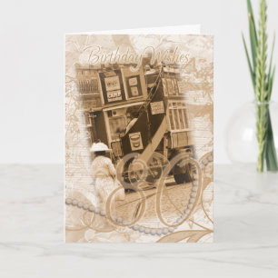 Carte 80e anniversaire - Vintage, Nostalgie, Anniversair