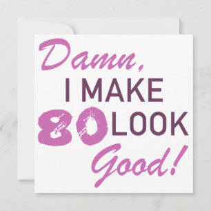 Carte 80e Humour d'anniversaire