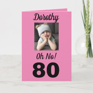 Carte 80ème Oh Non ! Anniversaire Funny Grumpy Girl Card
