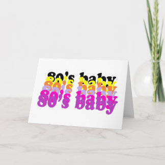 Carte  80's Baby Retro Groovy Design Proud 80s Gen X