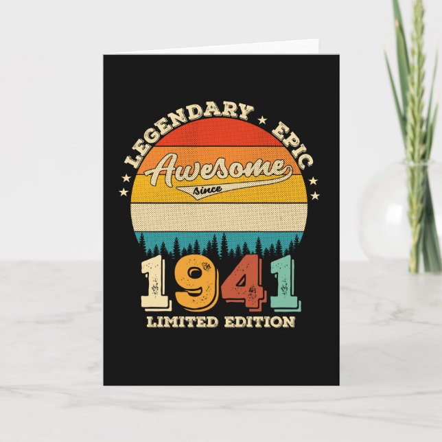 Carte 81 ans Awesome depuis 1941 81e anniversaire Cadeau (Devant)