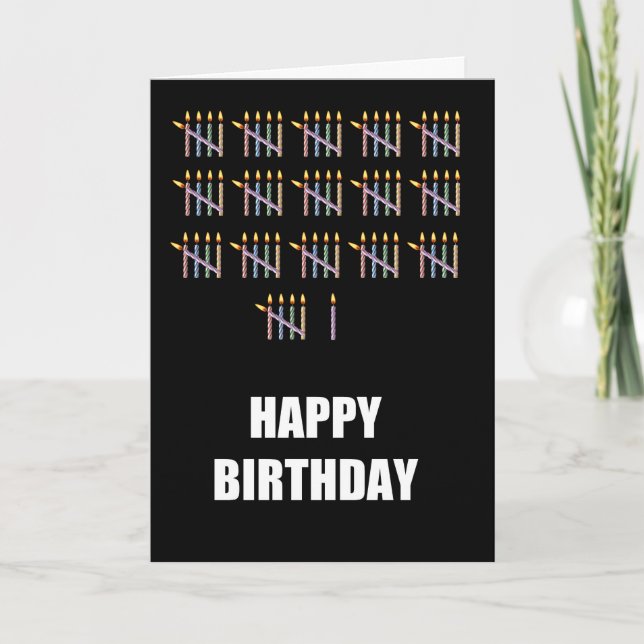 Carte 81e anniversaire avec des bougies (Devant)