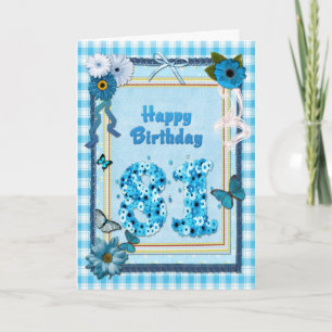 Carte 81e anniversaire avec un effet scrapbook
