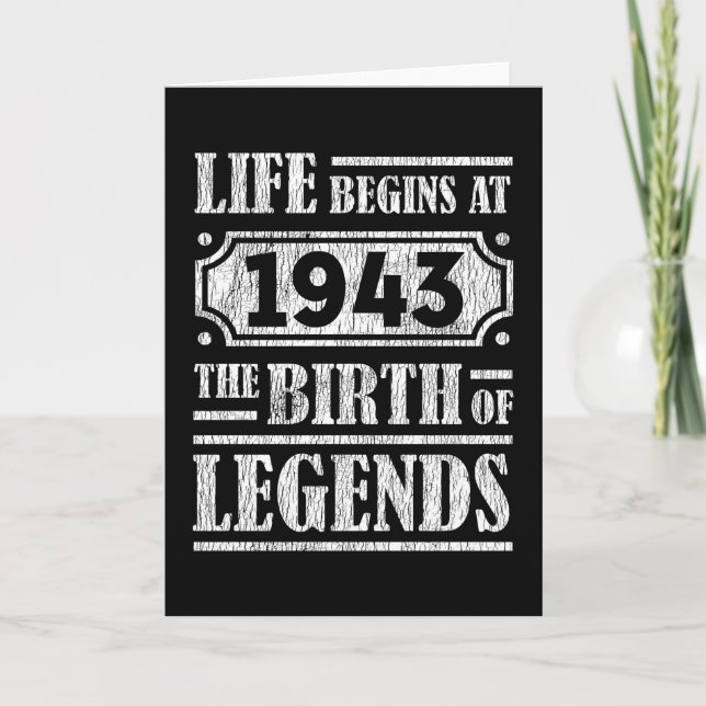 Carte 82 Ans 1943 Naissance De La Légende 82E Anniversai (Devant)