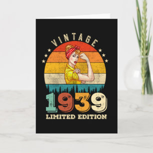 Carte 83 ans Femmes Anniversaire 1939 Vintage 83e annive