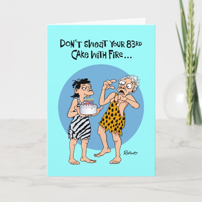 Carte 83e anniversaire humoristique (Devant)