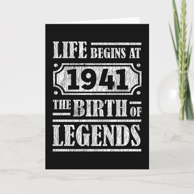 Carte 84 Ans 1941 Naissance De La Légende 84e Anniversai (Devant)