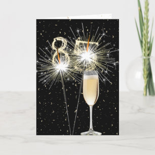 Carte 85e anniversaire Sparklers au vin blanc