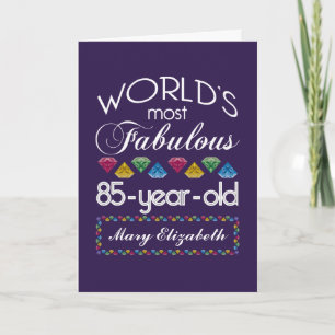 Carte 85th Anniversaire la plupart des gemmes colorées