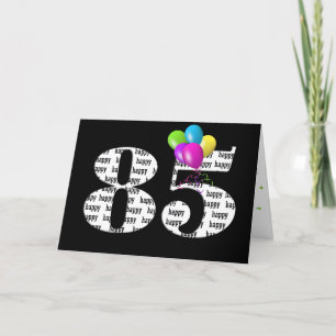 Carte 85th bouquet de ballon d'anniversaire