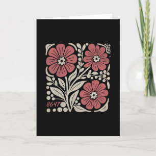 Carte 8647 Subtil Anti Trump 86 47 Floral Bohème Style 1