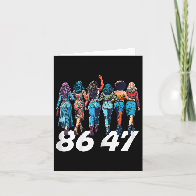 Carte 86 47 Anti Trump Drôle Femmes Filles Retro 8647 Fl (Devant)