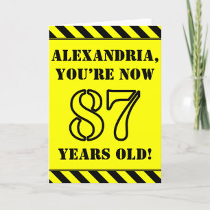Carte 87e anniversaire : Jeu de style graphique, Nom per