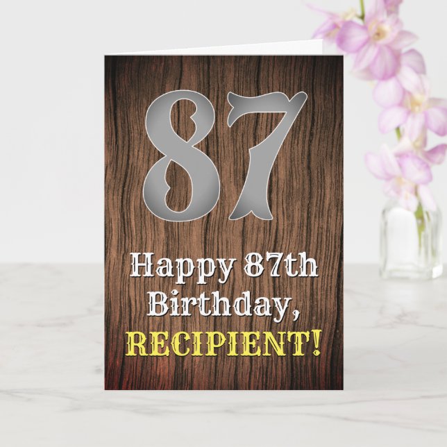 Carte 87e anniversaire : Pays inspiré par l'Ouest Look,  (Orchidée)