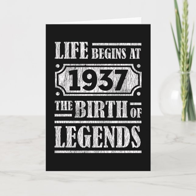 Carte 88 Ans 1937 Naissance De La Légende 88E Anniversai (Devant)