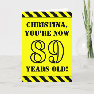 Carte 89e anniversaire : Jeu de style graphique, Nom per