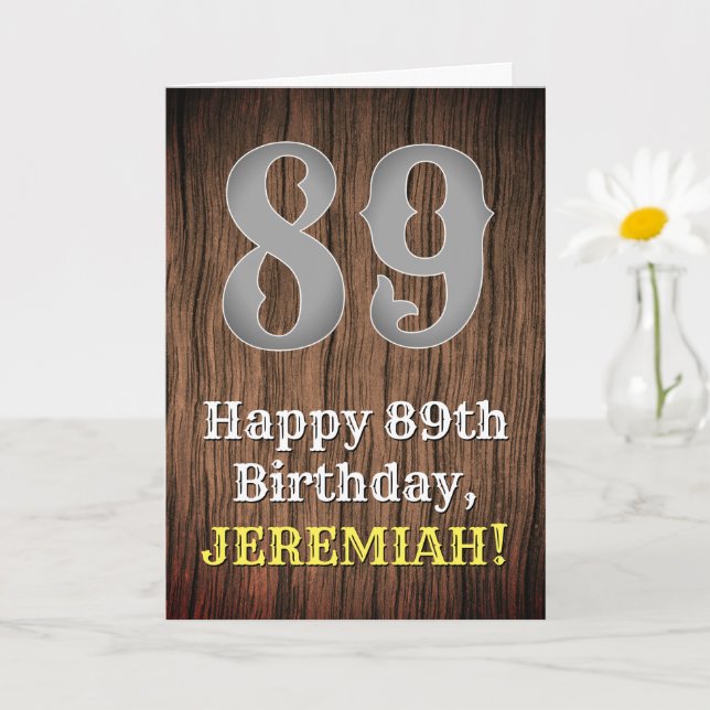Carte 89e anniversaire : Pays inspiré par l'Ouest Look,  (Petite plante)