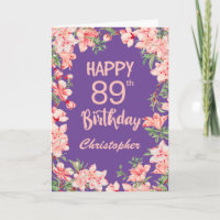 89e anniversaire Purple Peach Aquarelle rose