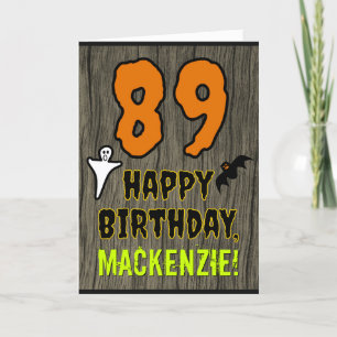 Carte 89e anniversaire : Thème d'Halloween Éffrayant, No