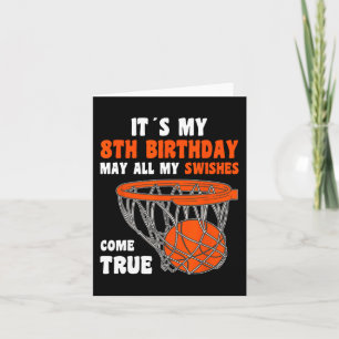 Carte 8 ans Joyeux 8e anniversaire Basketball 8e anniver