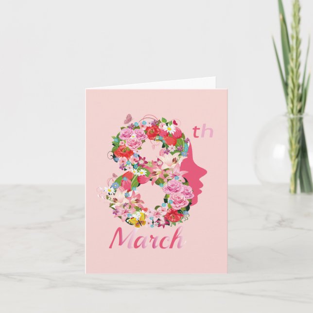 Carte 8 mars Journée internationale de la femme (Devant)