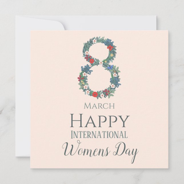 Carte 8 mars Journée internationale des femmes (Devant)