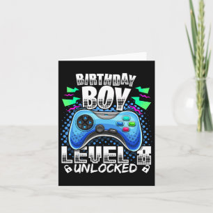 Carte 8 Vidéo Déverrouillée Jeu 8e Anniversaire Gamer Ca