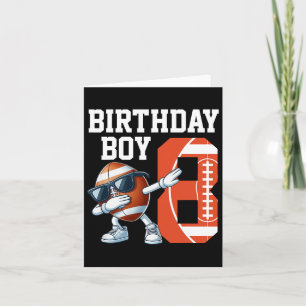 Carte 8 Years Old Boy Football Player 8th