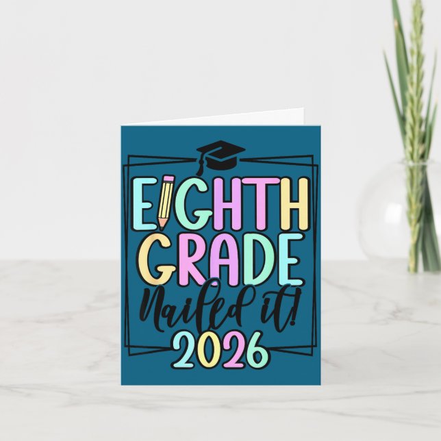 Carte 8e année 2026 fin d'études collège  (Devant)
