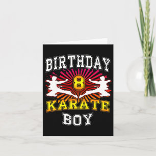 Carte 8e anniversaire garçon - Karate 8 ans enfant