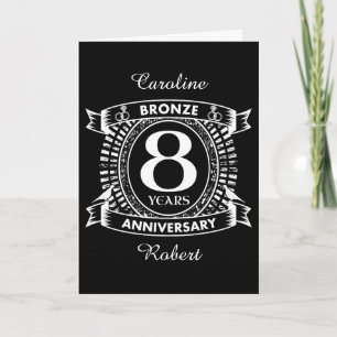 Carte 8E anniversaire mariage de bronze