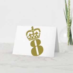 Carte 8e anniversaire - Numéro - Huit