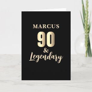 Carte 90 ans & légendaire Or 90e anniversaire