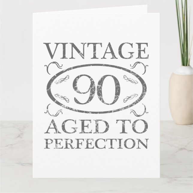 Carte 90e anniversaire Vintage (Devant)
